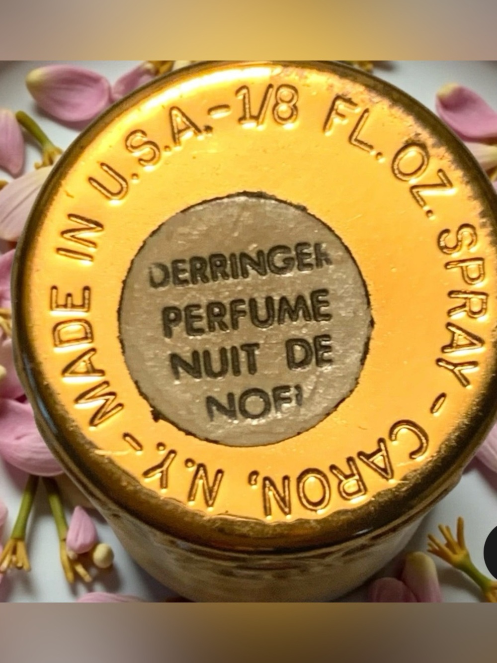 Vintage Caron Nuit de Noel Gold Purse Perfume 1/8OZ Bottle - 2.75" - Picture 3 of 3